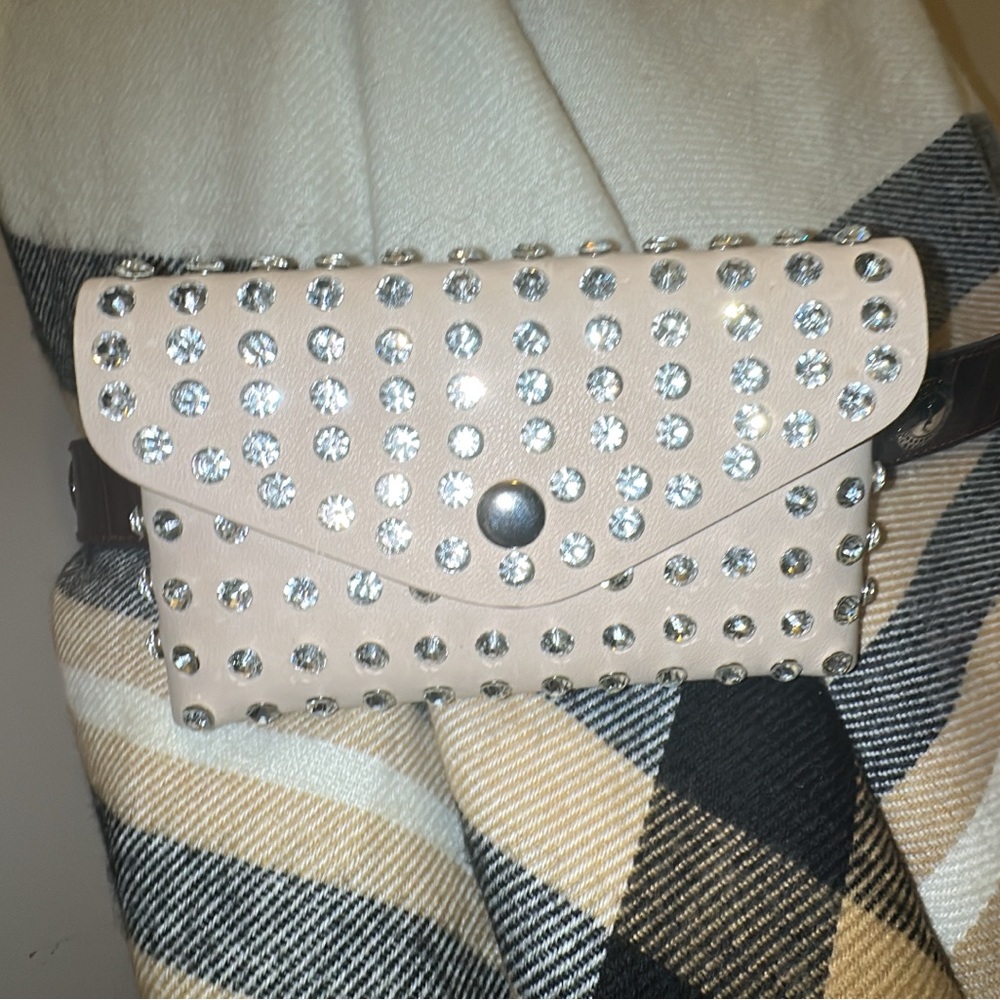 Jennifer & Co Rhinestone Bling Envelope Clutch/ Belt Bag